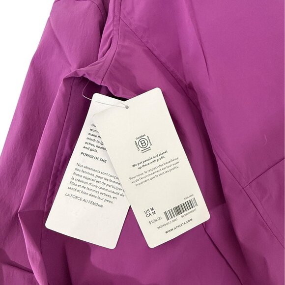 Athleta Oversized Poplin Performance Top Button-Up Shirt Purple Size M NEW $129 - Picture 5 of 9